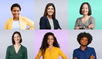 6 women in headshot poses